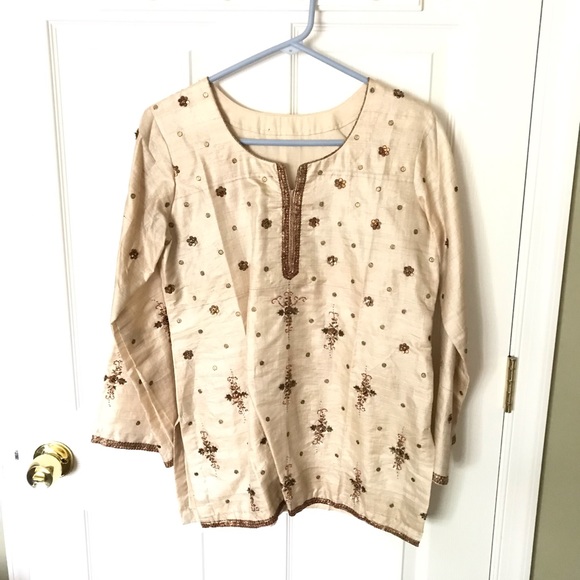 Beige Indian Style Top - Picture 1 of 1
